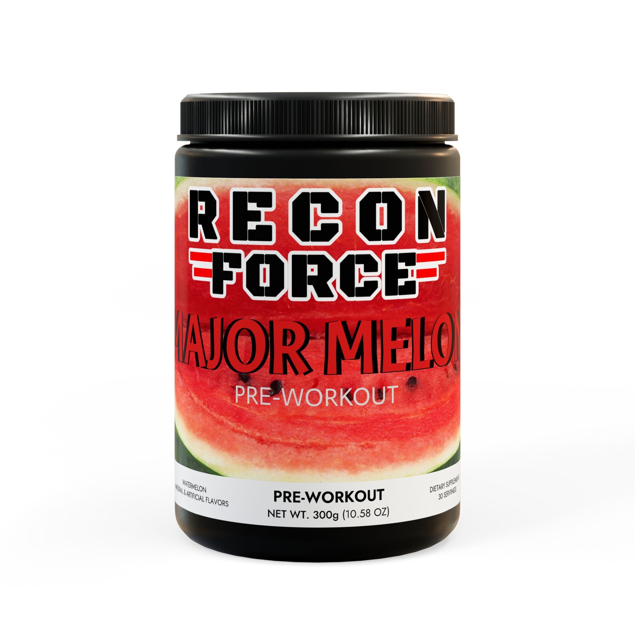 RECON FORCE Major Melon – Pre-Workout, Watermelon (300g, 10.58oz)