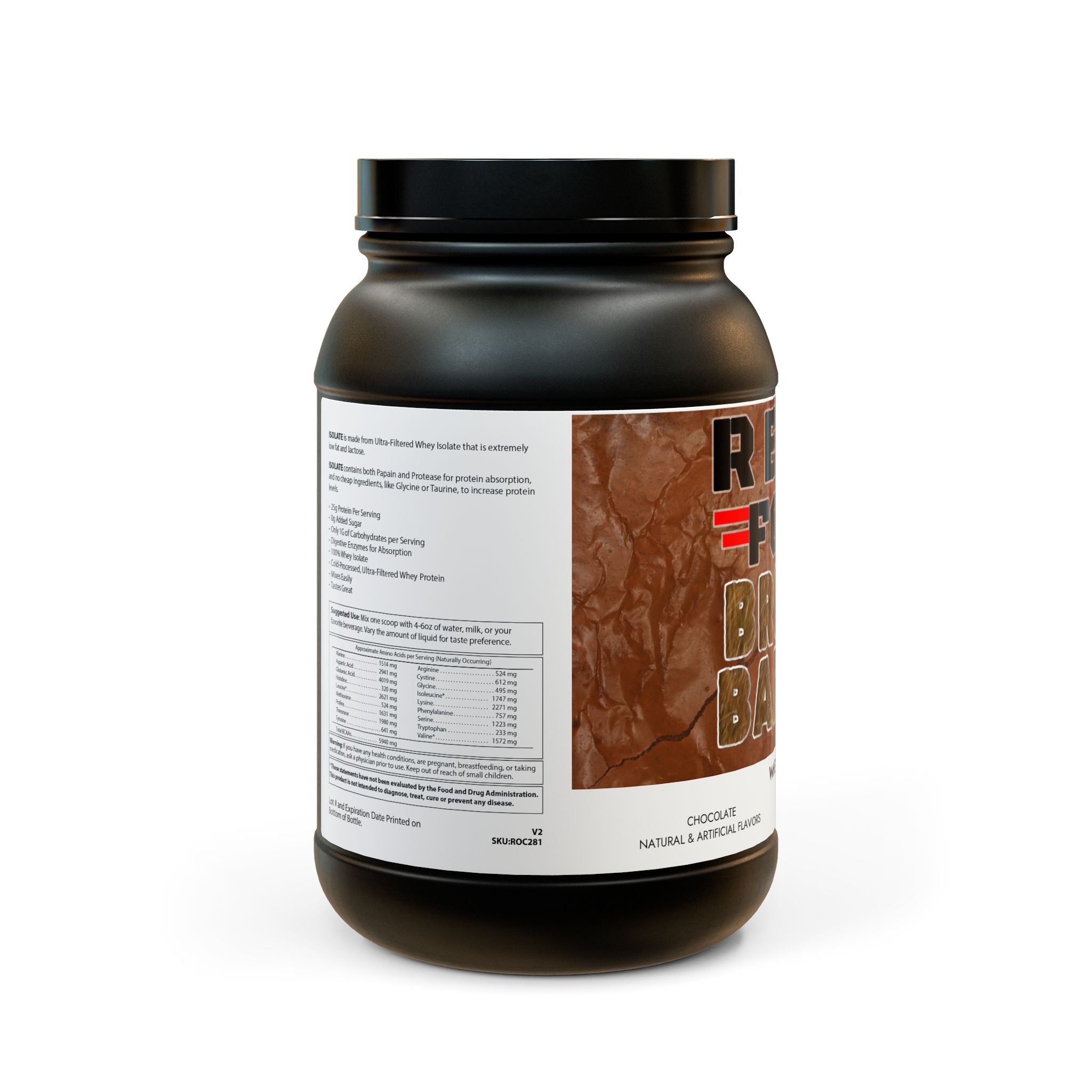 RECON FORCE BROWNIE BARRAGE Whey Isolate Protein Supplement (907g, 2lb)