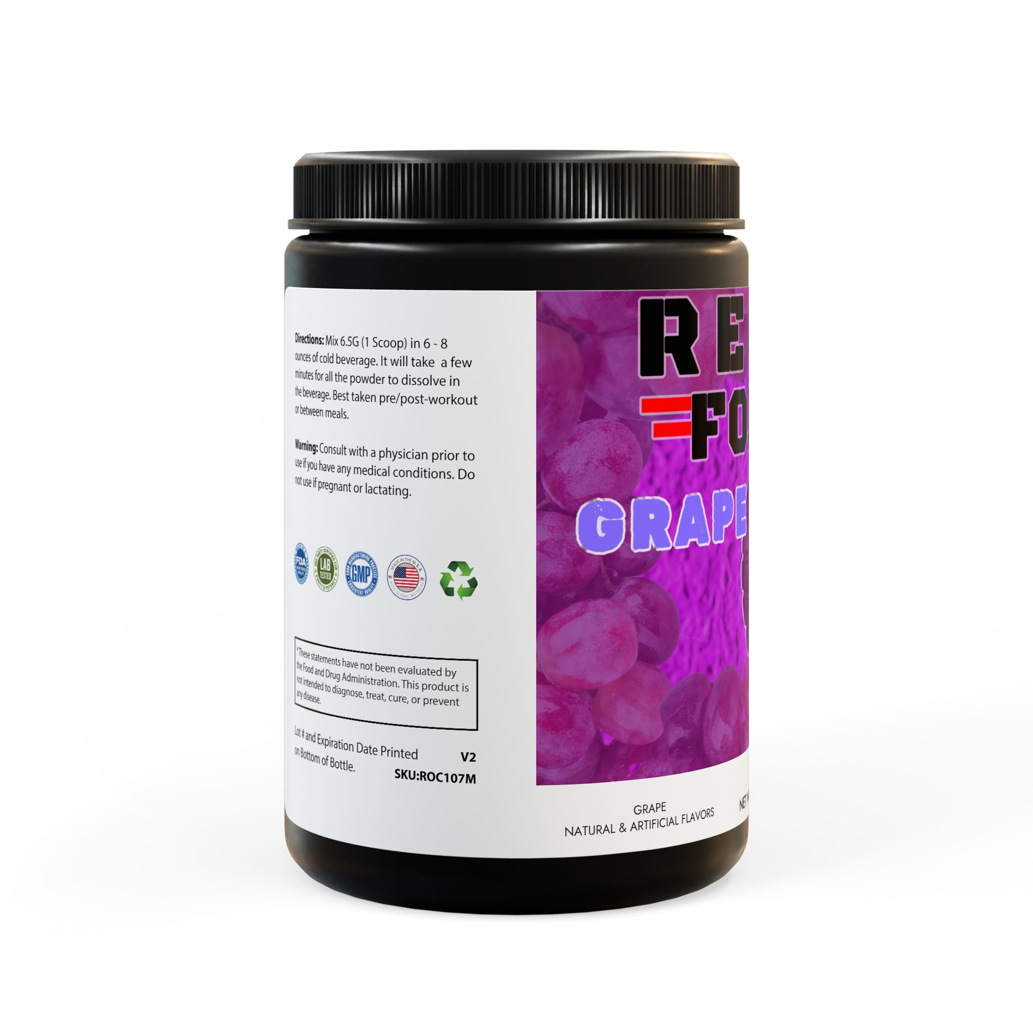 RECON FORCE GRAPE GRENADE BCAA Supplement, Grape (325g, 11.46oz, 50 servings)