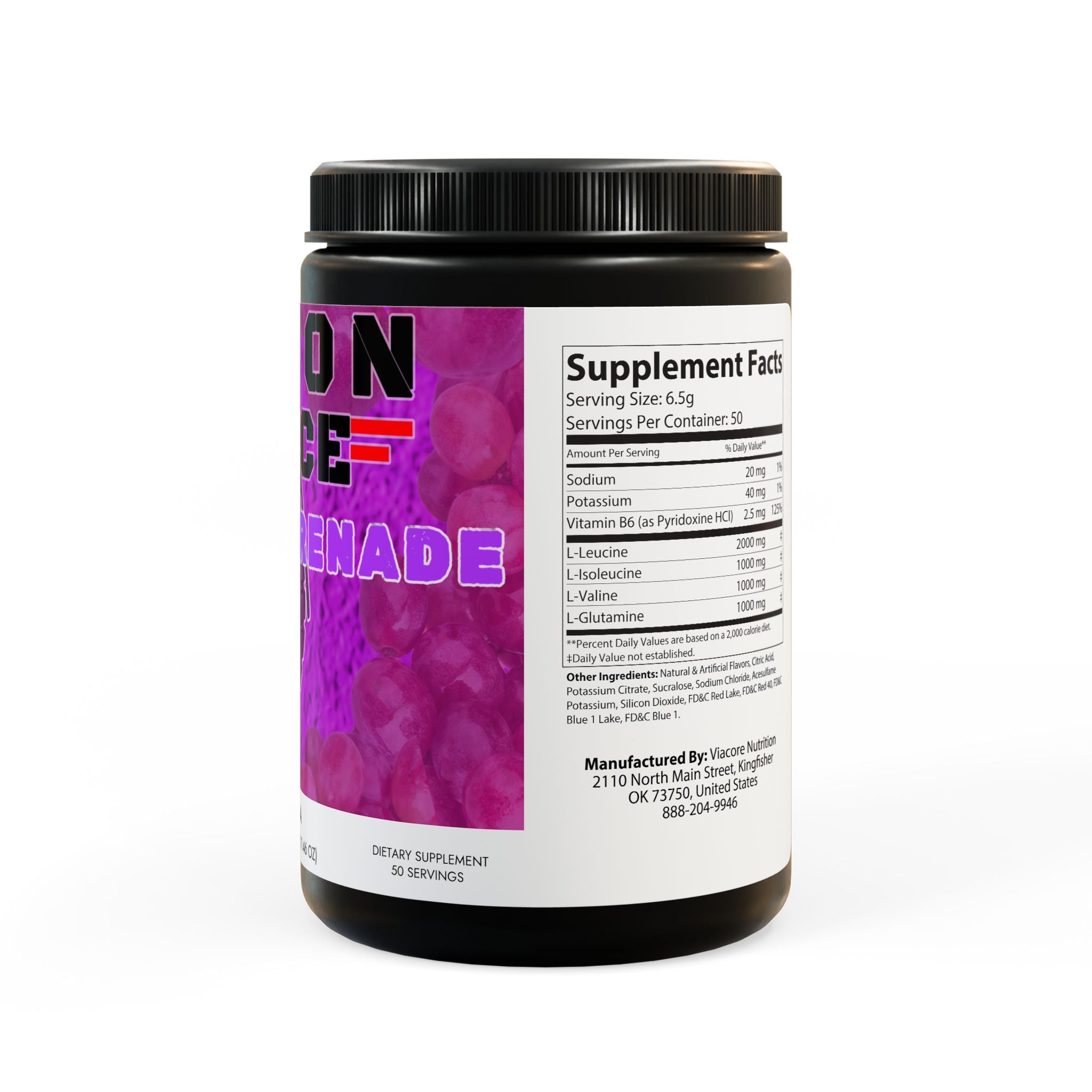 RECON FORCE GRAPE GRENADE BCAA Supplement, Grape (325g, 11.46oz, 50 servings)