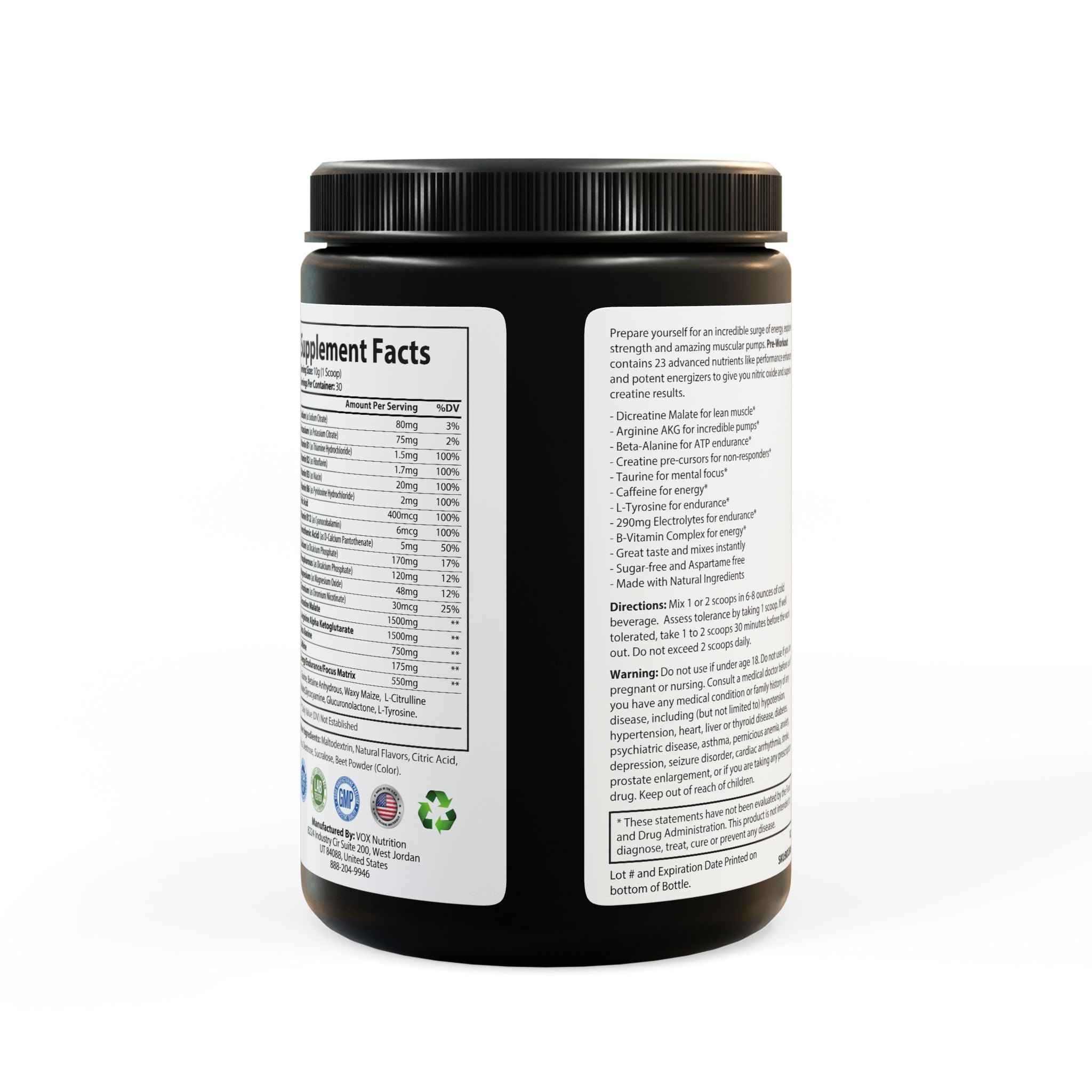 RECON FORCE Major Melon – Pre-Workout, Watermelon (300g, 10.58oz)
