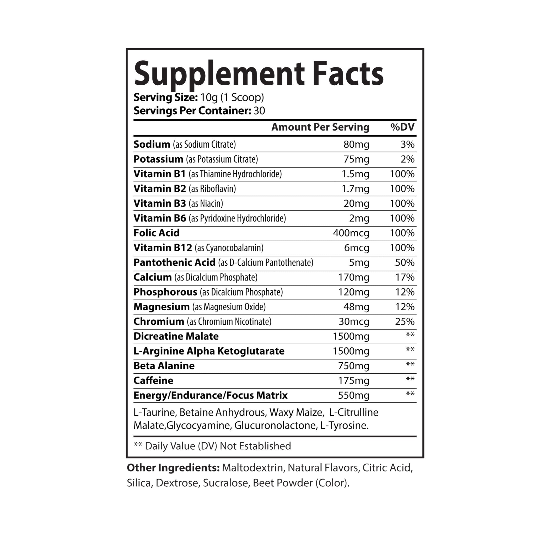 RECON FORCE Major Melon – Pre-Workout, Watermelon (300g, 10.58oz)