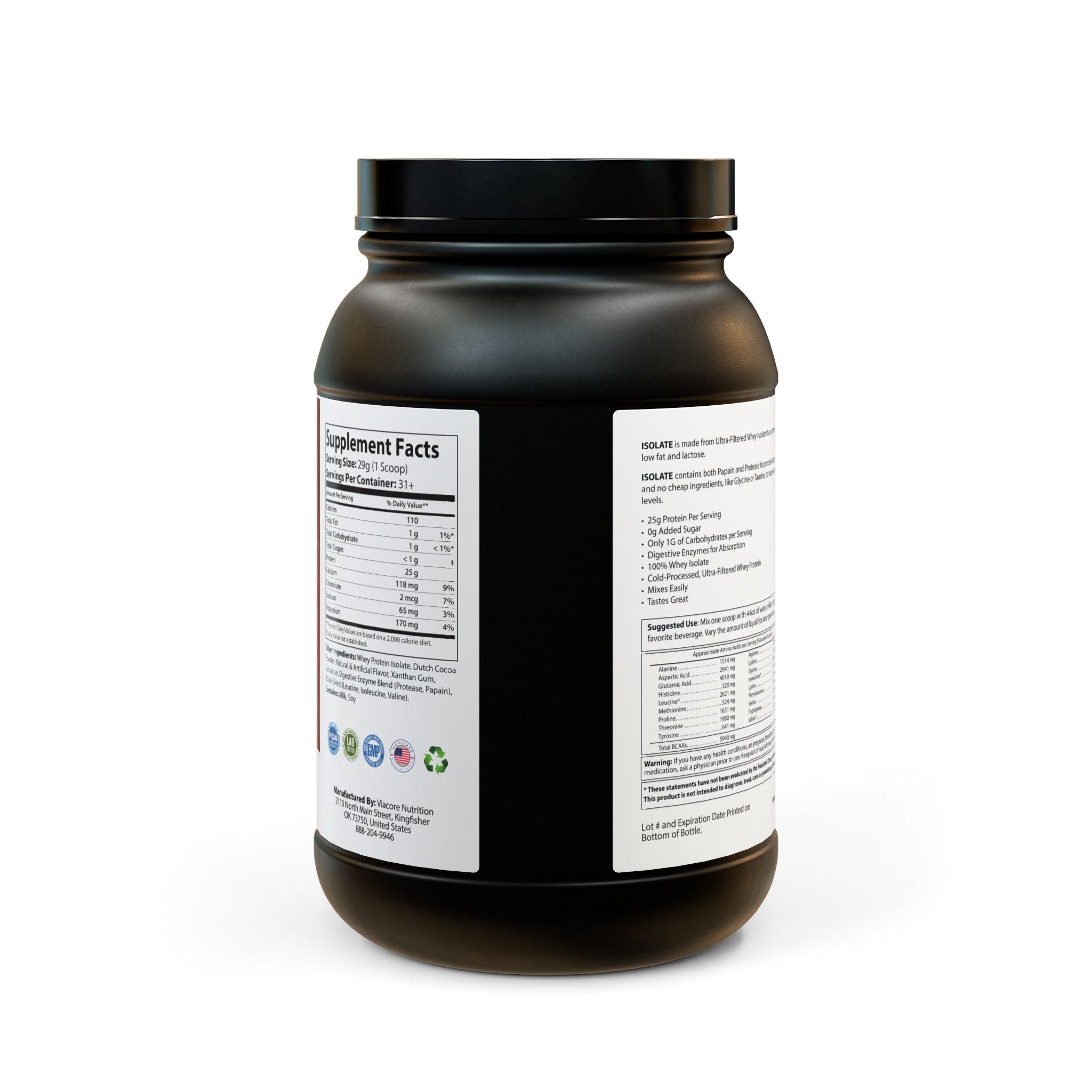 RECON FORCE BROWNIE BARRAGE Whey Isolate Protein Supplement (907g, 2lb)
